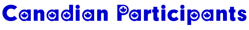 Canadian Participants шрифт